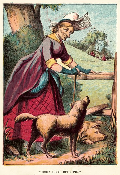 Hund! hund! bide gris af English School